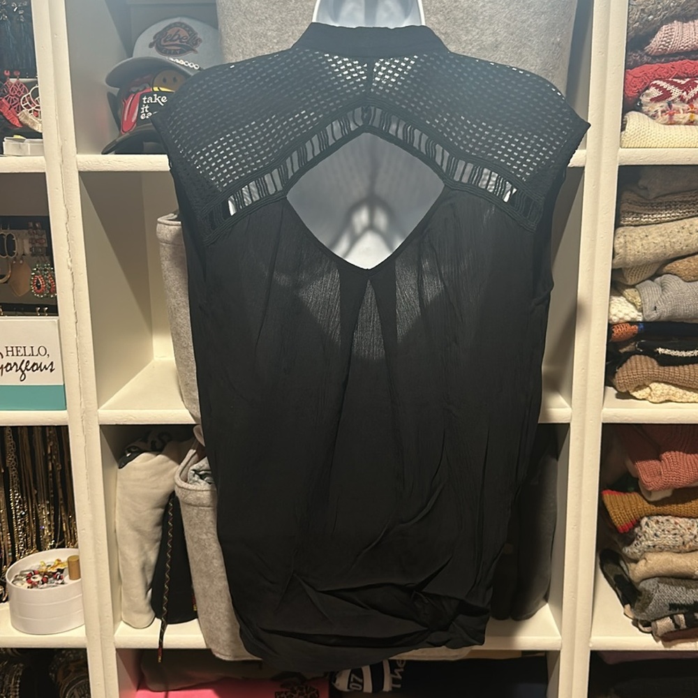 Cross Front, Open Upper Back Blouse - image 2